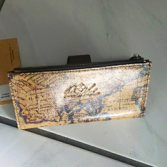 Vintage brand new "Patricia Nesh" European Map Print leather wallet - Picture 5 of 11